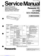 Panasonic NV-HD650 Service Manual
