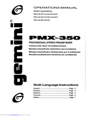 Gemini PMX-350 Operation Manual