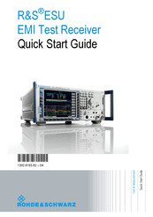 R&S esu Quick Start Manual