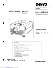 Sanyo PLC-8800E Service Manual
