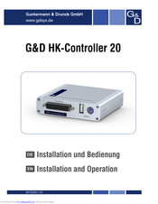 G&K HK-Controller 20 Installation And Operation Manual