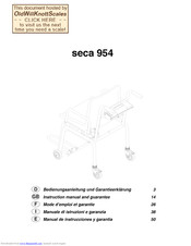Seca 954 Instruction Manual And Guarantee
