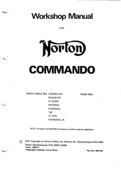Norton Commando 850 Workshop Manual