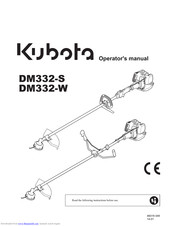 Kubota DM332-W Operator's Manual