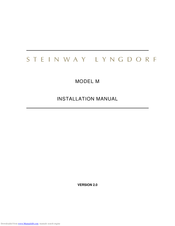 Steinway Lyngdorf M Installation Manual