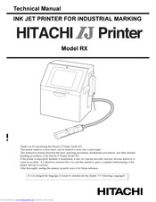 Hitachi RX Technical Manual
