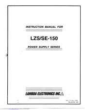 Lanbda Electronics LZS-150-1 Instruction Manual