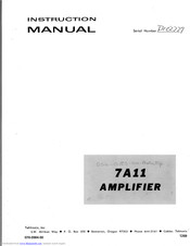 Tektronix 7a11 Instruction Manual