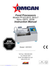 Omcan FP-ES-0015 Instruction Manual