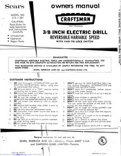 Craftsman 315.11351 Owner's Manual