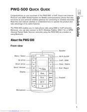 G-Tek PWG-500 Quick Manual