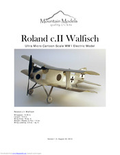 Mountain Models Roland c.II Walfisch Assembly Instruction Manual