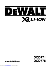 Dewalt DCD771 Original Instructions Manual