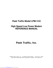 Peek Traffic LPM-14-E Reference Manual