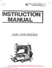 Kansai DVK-1700 series Instruction Manual