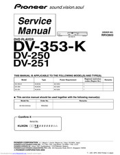Pioneer DV-353-K Service Manual