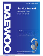 Daewoo KOR-63XQ0S Service Manual