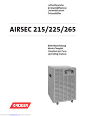 Kruger AIRSEC 225 Operating Manual