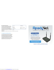 ReadyNet WRT-500 Quick Installation Manual