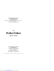 Prentke Romich Company walkertalker Operator's Manual
