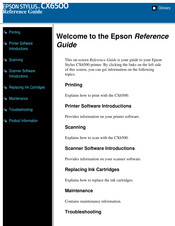 Epson Stylus CX6500 Reference Manual