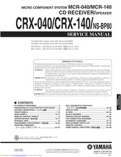 Yamaha CRX-040 Service Manual