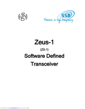 SSB-Electronic Zeus-1 Operation Manual