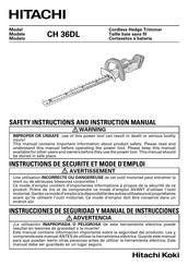 Hitachi CH 36DL Safety Instructions And Instruction Manual