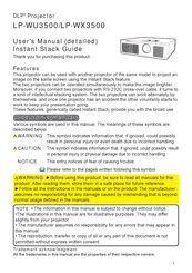 Hitachi LP-WX3500 User Manual