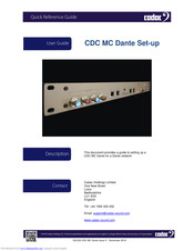 Cadac CDC MC Dante User Manual