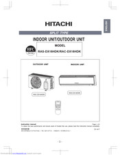 Hitachi RAC-DX18HDK Instruction Manual