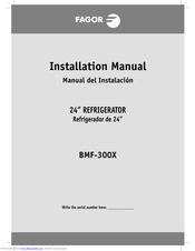 Fagor BMF-300X Installation Manual