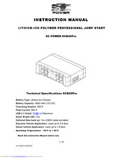 SC POWER SCB55Pro Instruction Manual