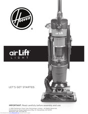 Hoover AIRLIFT LIGHT Instructions Manual
