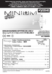 Kyosho MINIUM WARBIRD SPITFIRE MK.I Instruction Manual
