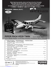 Kyosho PIPER PA34 VE29 TWIN Instruction Manual