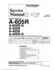 Pioneer A-605R Service Manual