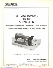 Singer NP050103 Service Manual