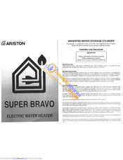 Ariston Super Bravo 125 Installation And User Manual