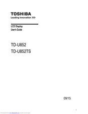 Toshiba TD-U852 User Manual