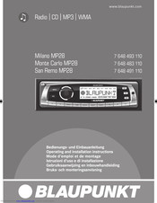 Blaupunkt Milano MP28 Operating And Installation Instructions
