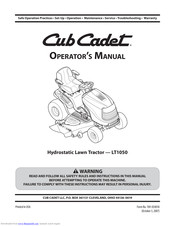 Cub Cadet Lt1050 Manuals Manualslib