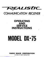 Realistic Dx 75 Manuals Manualslib