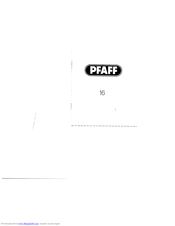 Pfaff 16 Manual