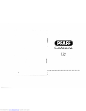 Pfaff CALANDA 132 Instruction Manual