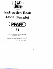 Pfaff 51 Instruction Book