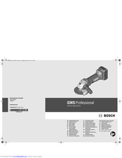 Bosch GWS Professional18 V-LI Original Instructions Manual