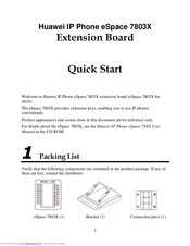 Huawei espace 7803X Quick Start Manual