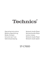 Technics ST-C700D Operating	 Instruction