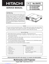 Hitachi CP-C9X Service Manual